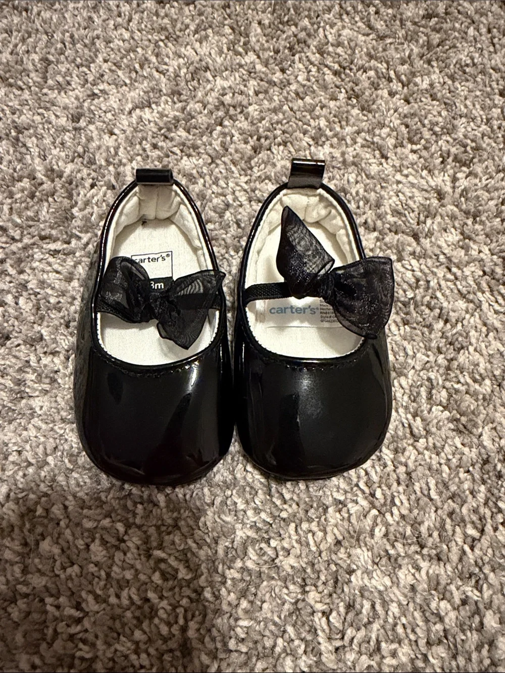 Carter's Black Patent Mary Jane Shoes with Bow